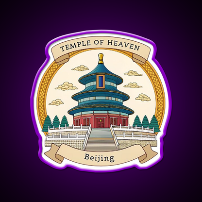Temple Of Heaven Asian Cultural Led Neon Sign Wall Art Rgb Color - LED neon sign view 9