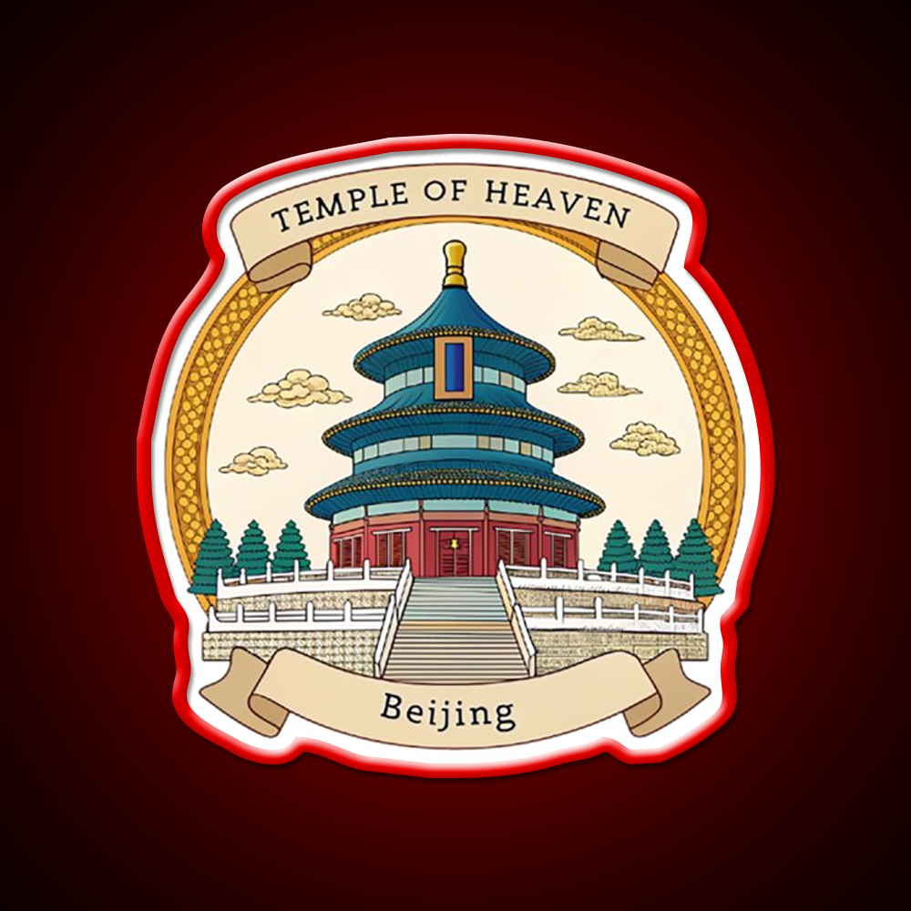 Temple Of Heaven Asian Cultural Led Neon Sign Wall Art Rgb Color - LED neon sign view 10