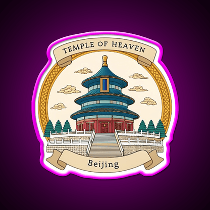 Temple Of Heaven Asian Cultural Led Neon Sign Wall Art Rgb Color - Shineneon