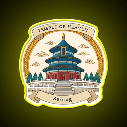Temple Of Heaven Asian Cultural Led Neon Sign Wall Art Rgb Color - Shineneon