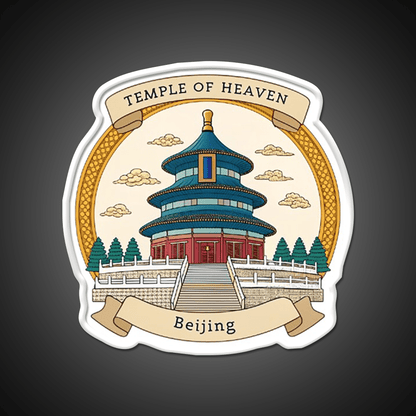 Temple Of Heaven Asian Cultural Led Neon Sign Wall Art Rgb Color - Shineneon