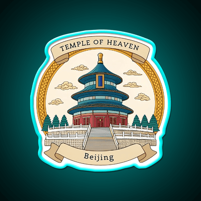 Temple Of Heaven Asian Cultural Led Neon Sign Wall Art Rgb Color - Shineneon