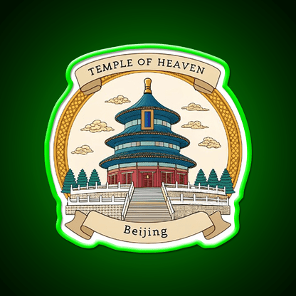 Temple Of Heaven Asian Cultural Led Neon Sign Wall Art Rgb Color - Shineneon
