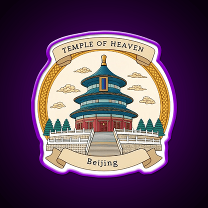 Temple Of Heaven Asian Cultural Led Neon Sign Wall Art Rgb Color - Shineneon