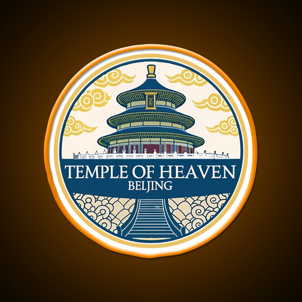 Temple Of Heaven Asian Cultural Led Neon Sign Wall Decor Rgb Color - LED neon sign view 6