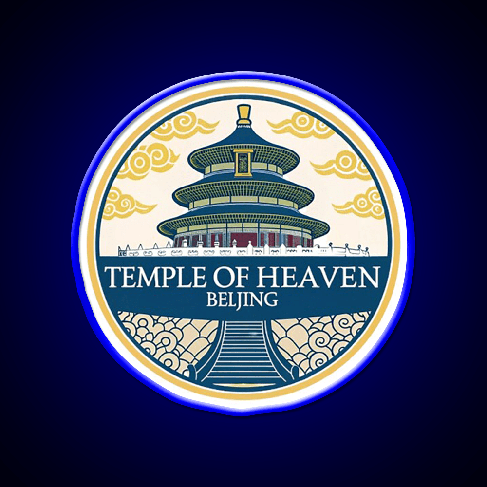 Temple Of Heaven Asian Cultural Led Neon Sign Wall Decor Rgb Color - Shineneon