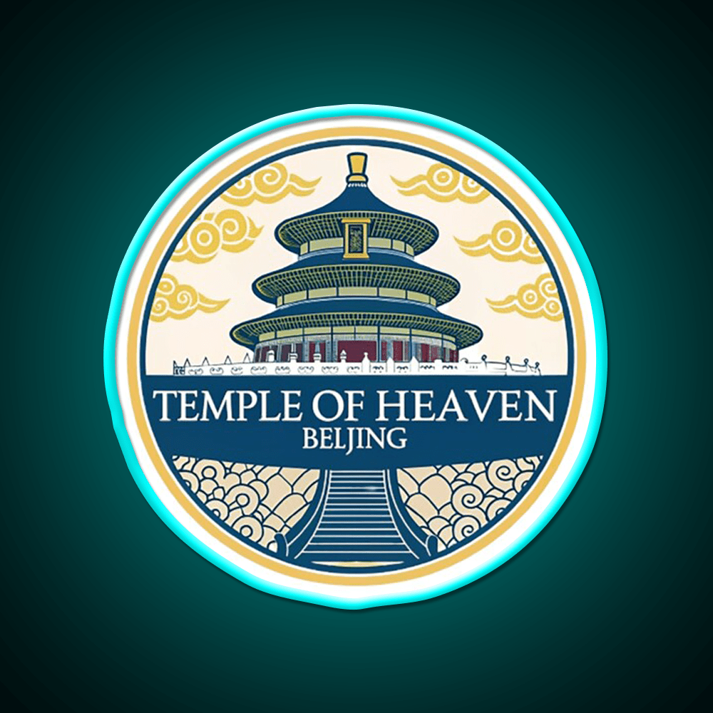 Temple Of Heaven Asian Cultural Led Neon Sign Wall Decor Rgb Color - Shineneon