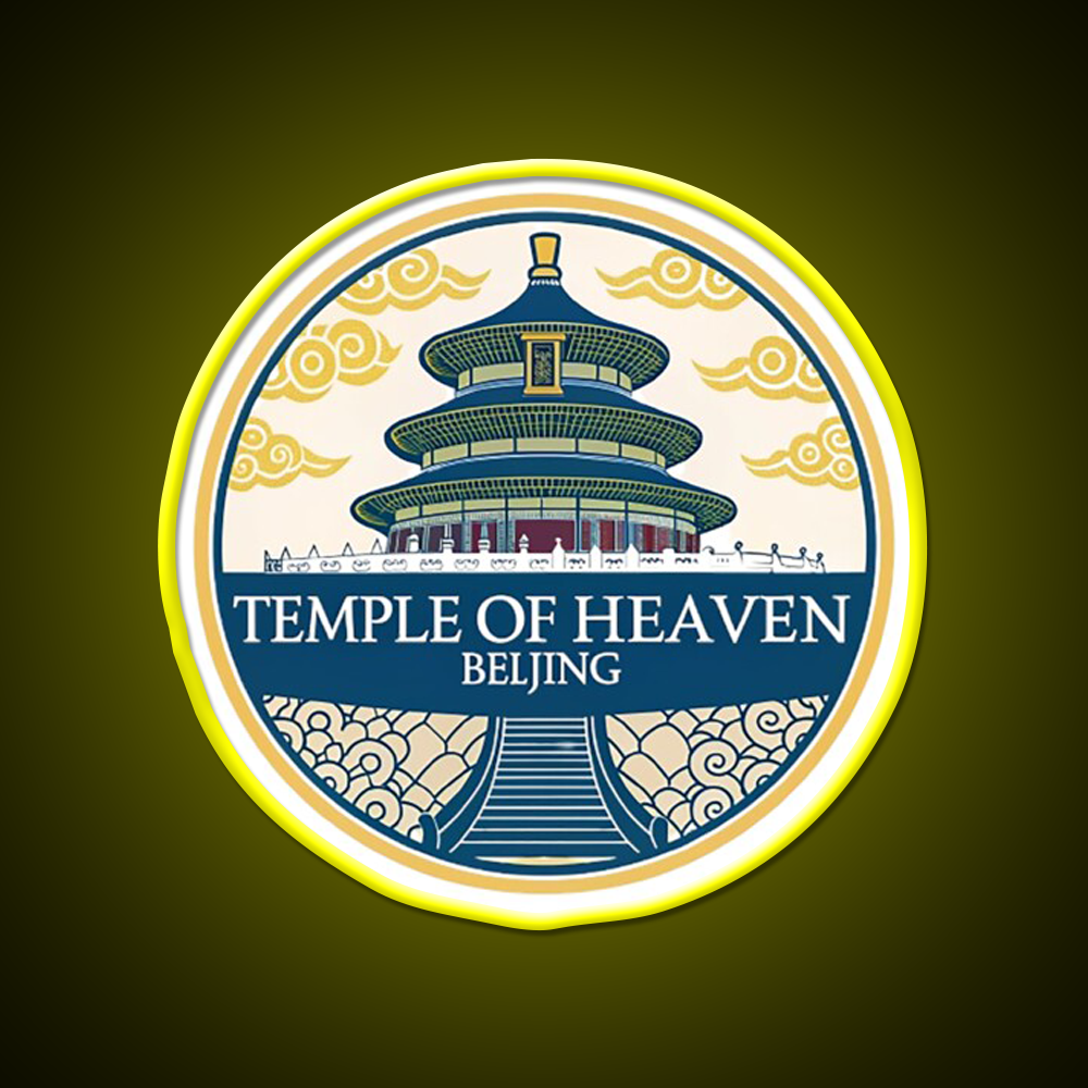 Temple Of Heaven Asian Cultural Led Neon Sign Wall Decor Rgb Color - LED neon sign view 7