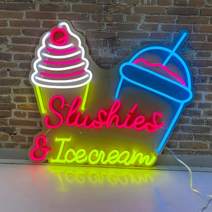 Tempting Treats Slushies And Ice Cream Neon Sign | Shineneon