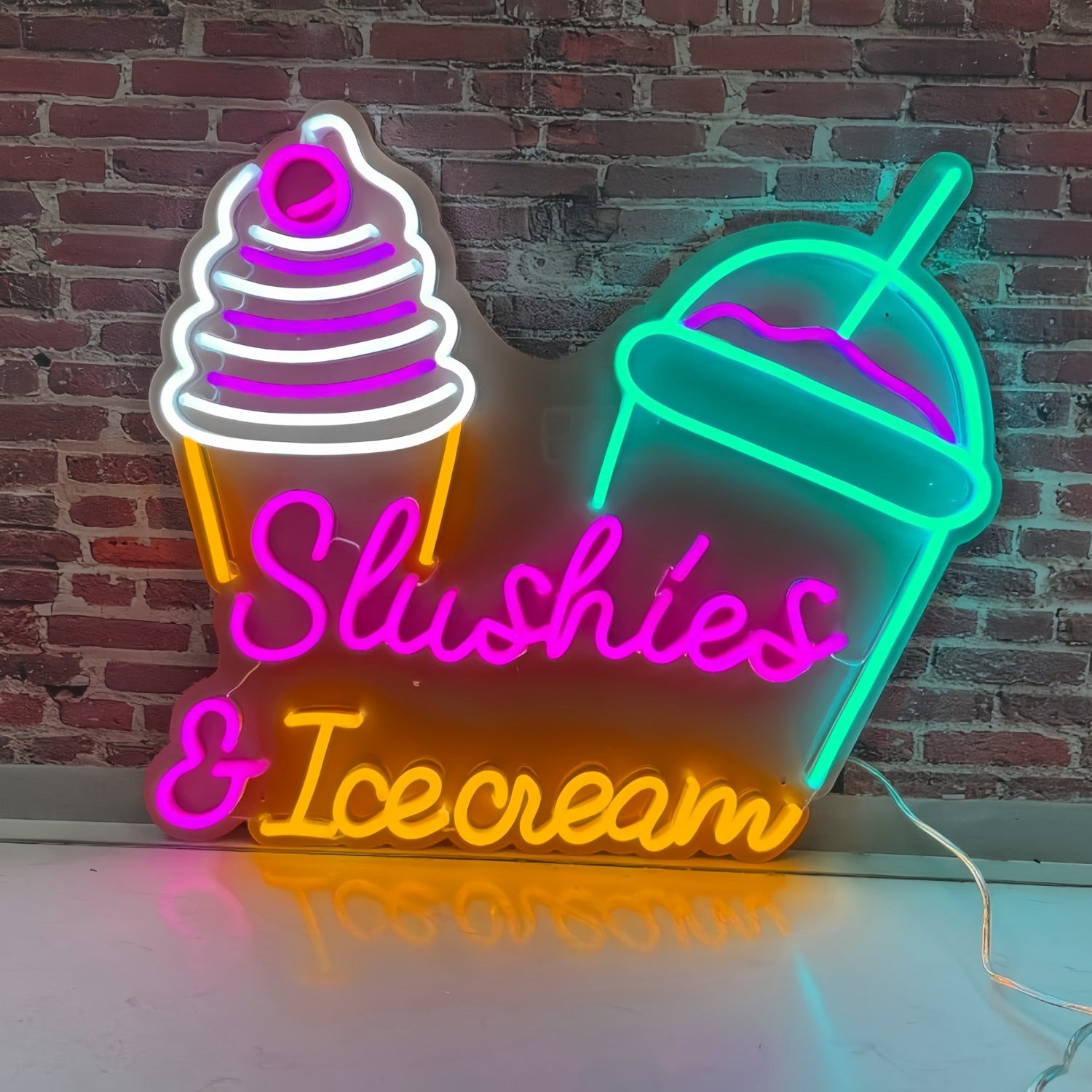 Tempting Treats Slushies And Ice Cream Neon Sign | Shineneon