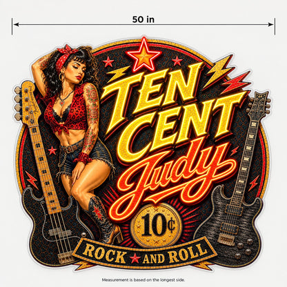 Ten Cent Judy Custom LED Neon Sign | 22f8fb3cc87894db1e66cb38752ba205966c934b7676d14aee8499375f19a4fe | dimensions