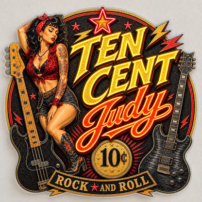 Ten Cent Judy Custom LED Neon Sign | 6179ff8281cb5d33356a064f166fd6d20f1ba8df817ebc3ab12b59725e641e7c | natural_light