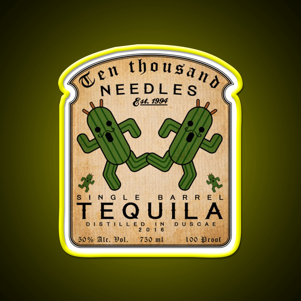 Ten Thousand Needles Tequila Party Drink Tequila Led Neon Sign Rgb Color - Shineneon