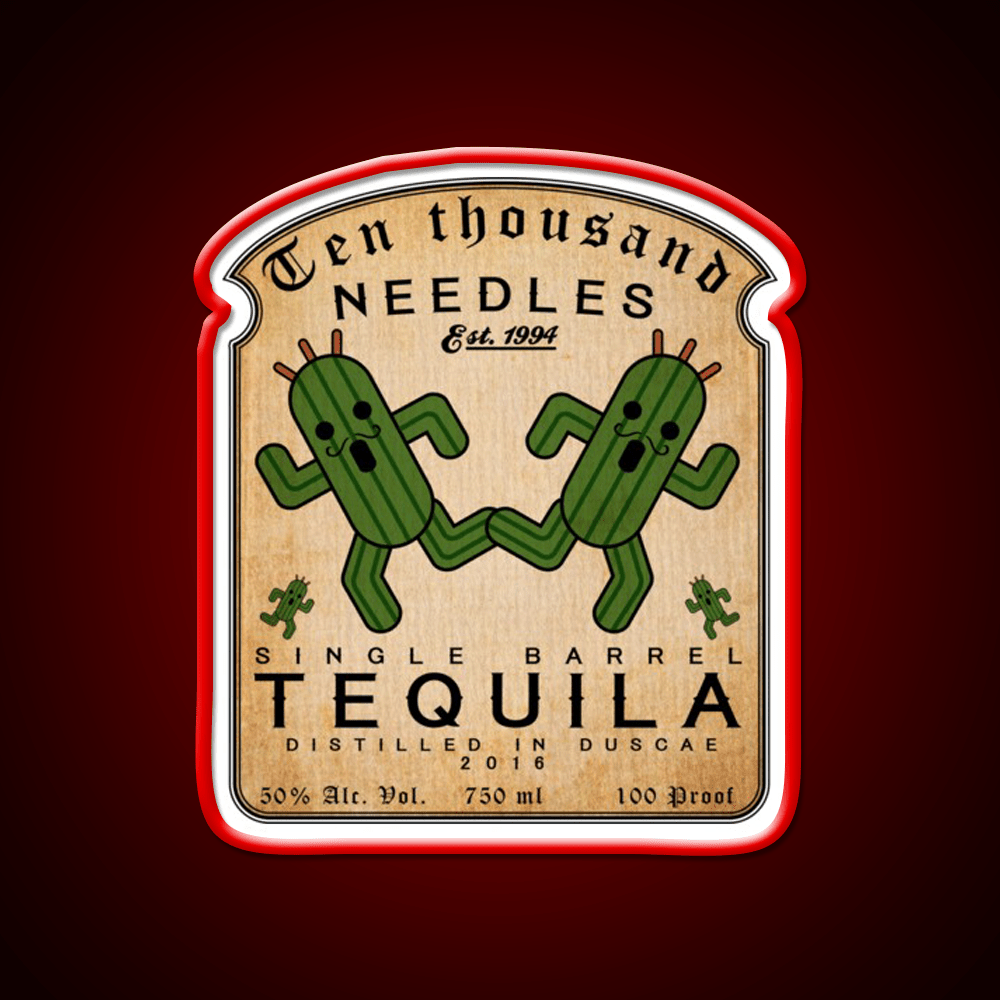 Ten Thousand Needles Tequila Party Drink Tequila Led Neon Sign Rgb Color - Shineneon