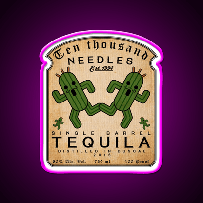 Ten Thousand Needles Tequila Party Drink Tequila Led Neon Sign Rgb Color - Shineneon