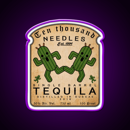 Ten Thousand Needles Tequila Party Drink Tequila Led Neon Sign Rgb Color - Shineneon