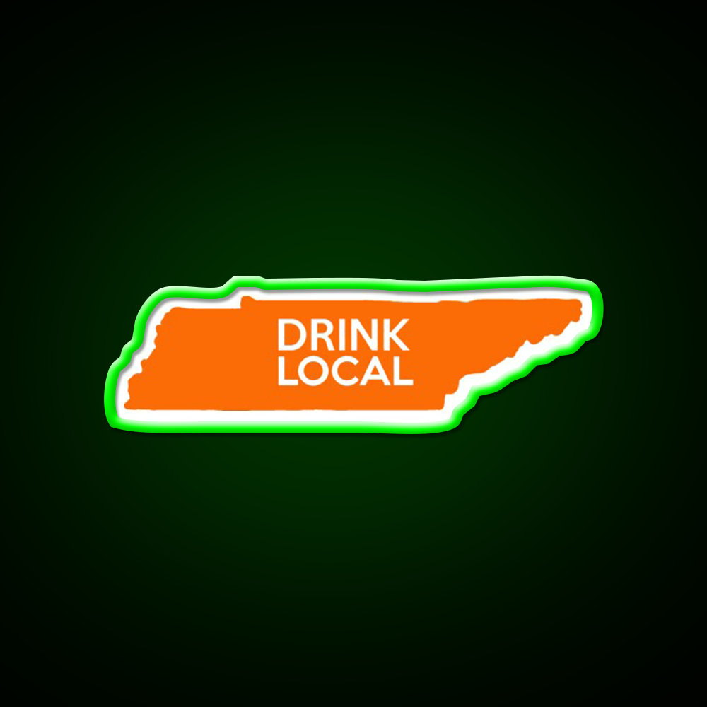Tennessee Drink Local Tn Orange Beer Bar Decor Led Neon Sign Rgb Color - LED neon sign view 8