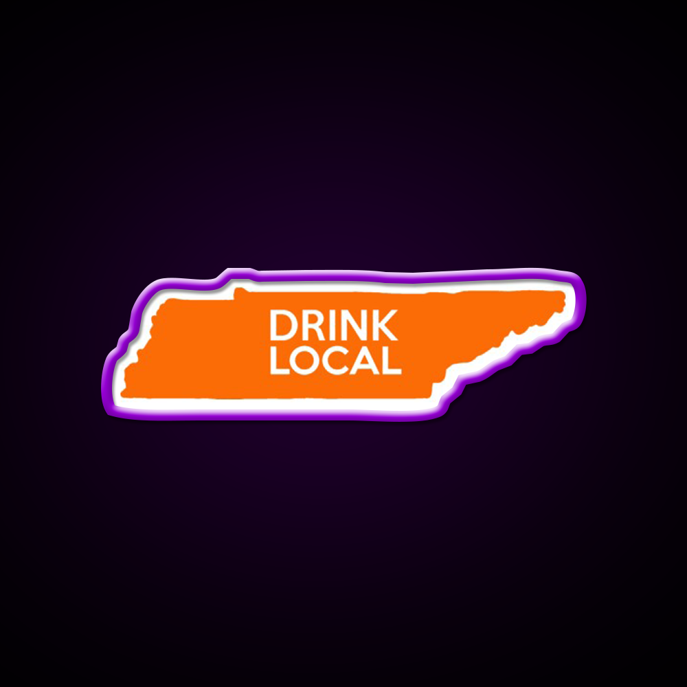 Tennessee Drink Local Tn Orange Beer Bar Decor Led Neon Sign Rgb Color - LED neon sign view 9