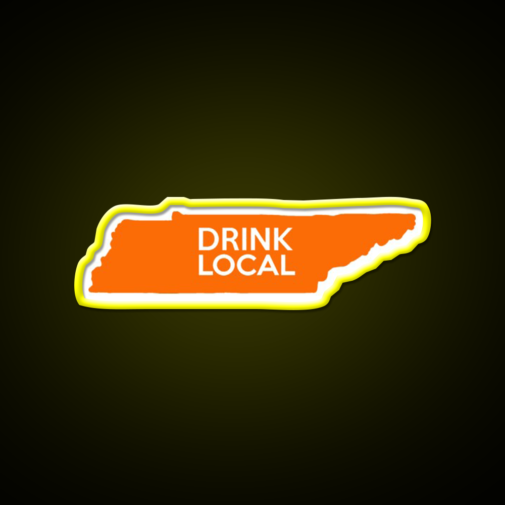 Tennessee Drink Local Tn Orange Beer Bar Decor Led Neon Sign Rgb Color - LED neon sign view 7