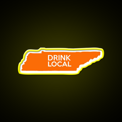 Tennessee Drink Local Tn Orange Beer Bar Decor Led Neon Sign Rgb Color - LED neon sign view 7