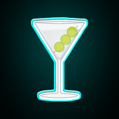 Tennis Martini Cocktail Bar Decor Led Neon Sign Rgb Color - Shineneon