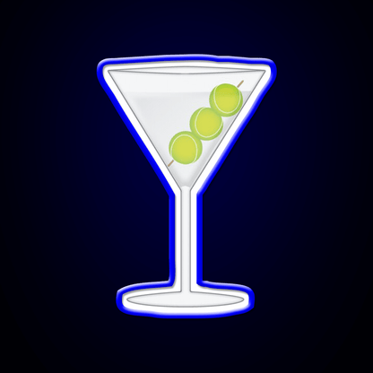 Tennis Martini Cocktail Bar Decor Led Neon Sign Rgb Color - Shineneon