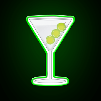 Tennis Martini Cocktail Bar Decor Led Neon Sign Rgb Color - Shineneon