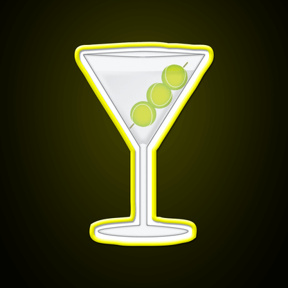 Tennis Martini Cocktail Bar Decor Led Neon Sign Rgb Color - Shineneon
