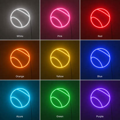 Tennis Racket Home Decor LED Neon Sign color grid
