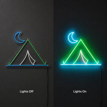 Tent Crescent Moon LED Neon Sign - Shineneon