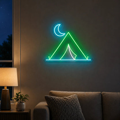 Tent Crescent Moon LED Neon Sign - Shineneon