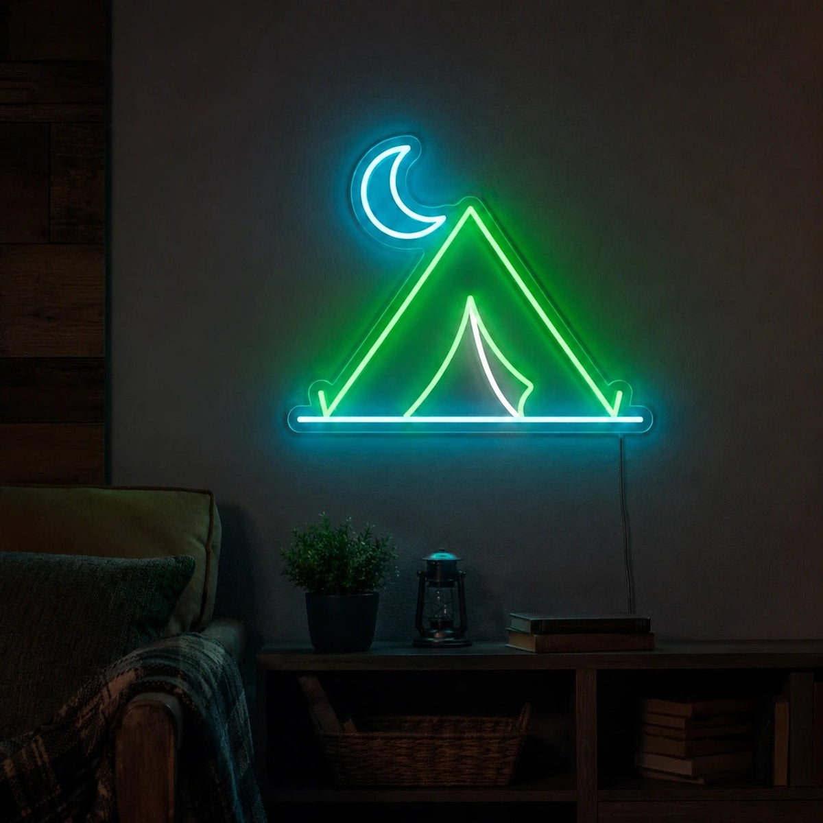 Tent Crescent Moon LED Neon Sign - Shineneon