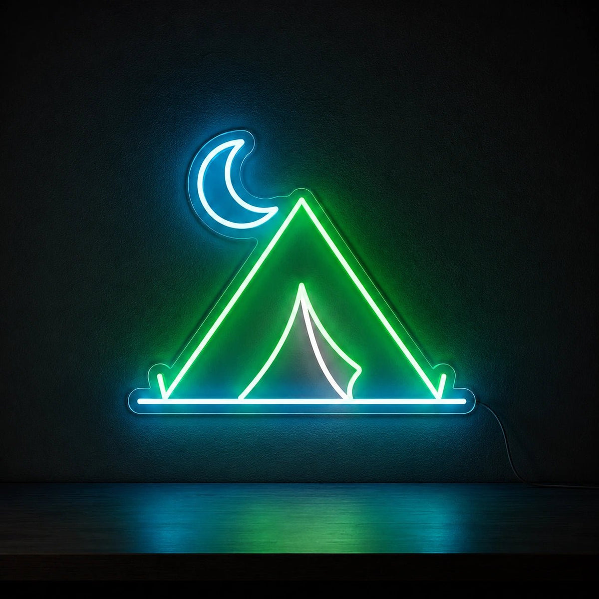 Tent Crescent Moon LED Neon Sign - Shineneon