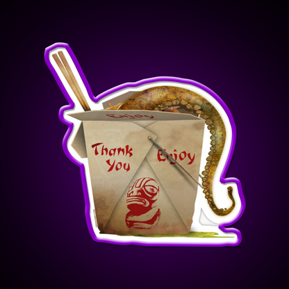 Tentacle Takeout Led Neon Sign Chinese Food Rgb Color