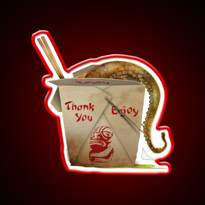 Tentacle Takeout Led Neon Sign Chinese Food Rgb Color