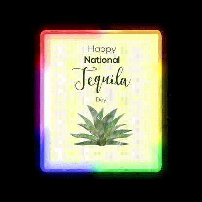 Tequila And Agave Tequila Day Party Drink Tequila Led Neon Sign Rgb Color - LED neon sign close-up detail