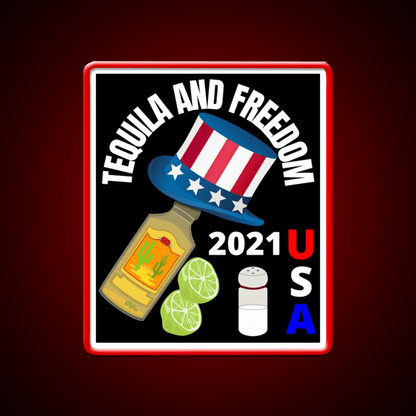 Tequila And Freedom Party Drink Tequila Led Neon Sign Rgb Color - Shineneon