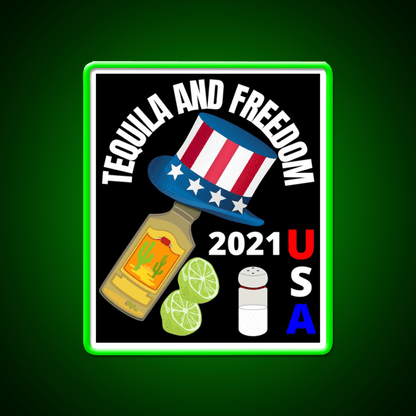 Tequila And Freedom Party Drink Tequila Led Neon Sign Rgb Color - Shineneon