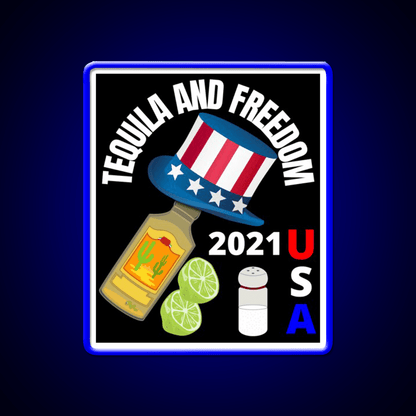 Tequila And Freedom Party Drink Tequila Led Neon Sign Rgb Color - Shineneon