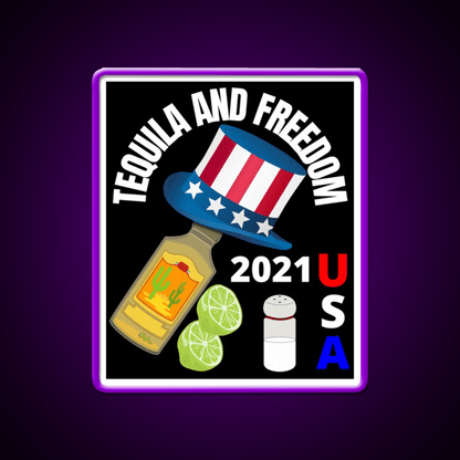 Tequila And Freedom Party Drink Tequila Led Neon Sign Rgb Color - Shineneon
