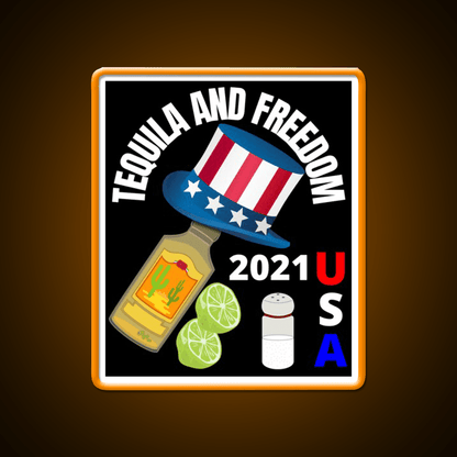 Tequila And Freedom Party Drink Tequila Led Neon Sign Rgb Color - Shineneon
