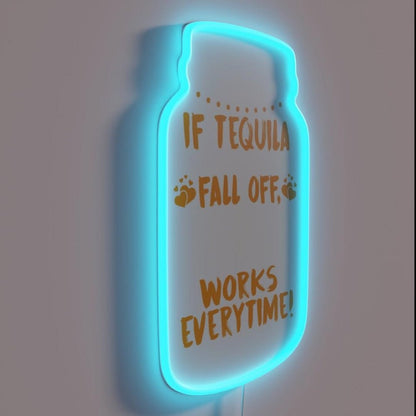 Tequila And Moonshine Funny Party Gift Rgb Led Neon Sign - Shineneon