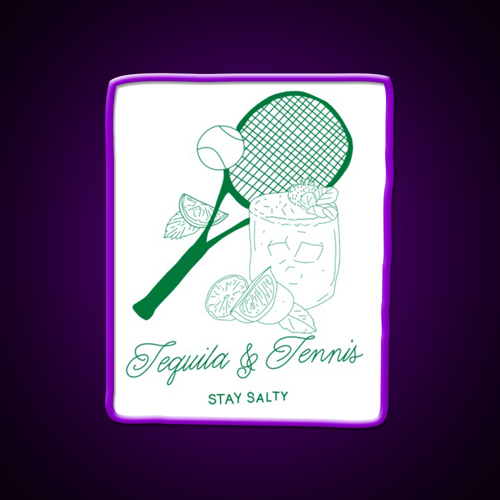 Tequila And Tennis Party Drink Tequila Led Neon Sign Rgb Color - Shineneon