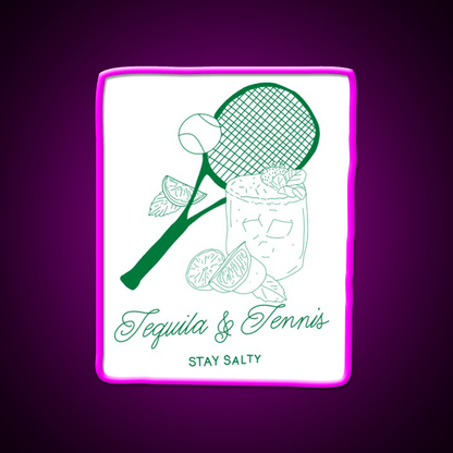 Tequila And Tennis Party Drink Tequila Led Neon Sign Rgb Color - Shineneon