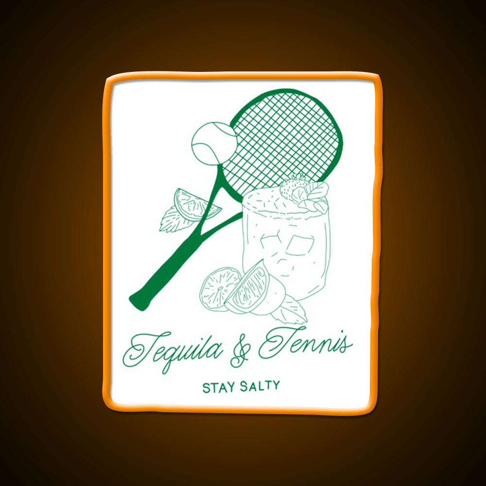 Tequila And Tennis Party Drink Tequila Led Neon Sign Rgb Color - Shineneon