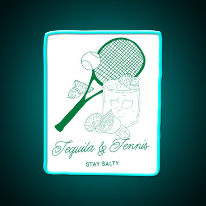 Tequila And Tennis Party Drink Tequila Led Neon Sign Rgb Color - Shineneon
