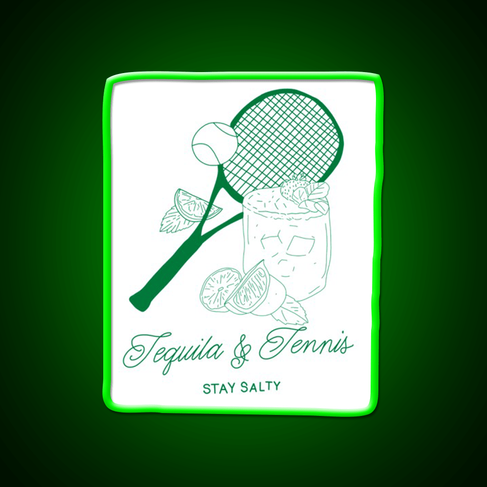 Tequila And Tennis Party Drink Tequila Led Neon Sign Rgb Color - Shineneon