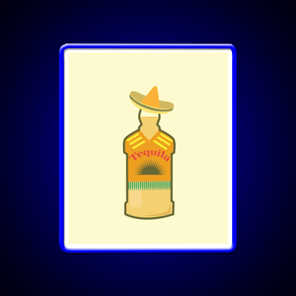 Tequila Anejo Wine In Mexican Hat Tequila Day Party Drink Tequila Led Neon Sign Rgb Color - Shineneon