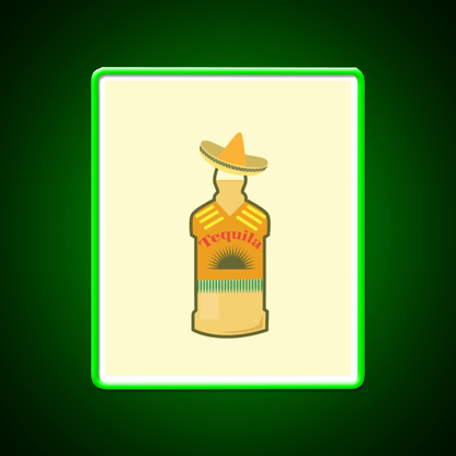Tequila Anejo Wine In Mexican Hat Tequila Day Party Drink Tequila Led Neon Sign Rgb Color - Shineneon