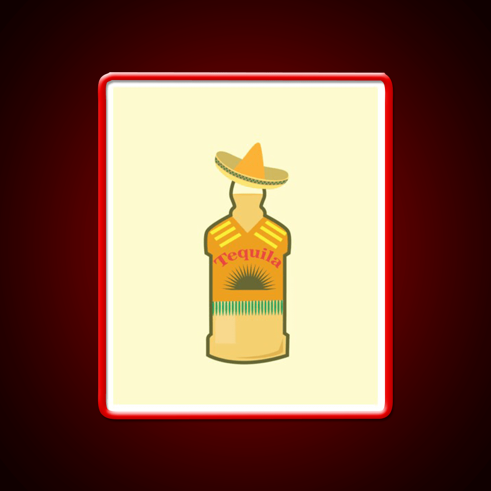 Tequila Anejo Wine In Mexican Hat Tequila Day Party Drink Tequila Led Neon Sign Rgb Color - Shineneon